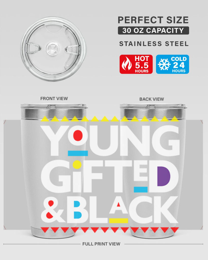 young gifted and black 2#- black words phrases- Cotton Tank