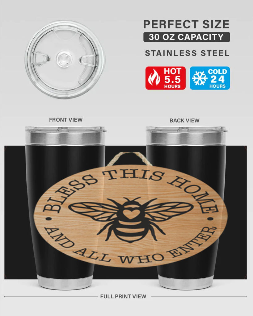 Bless this Home Bee Mockup58#- spring- Tumbler