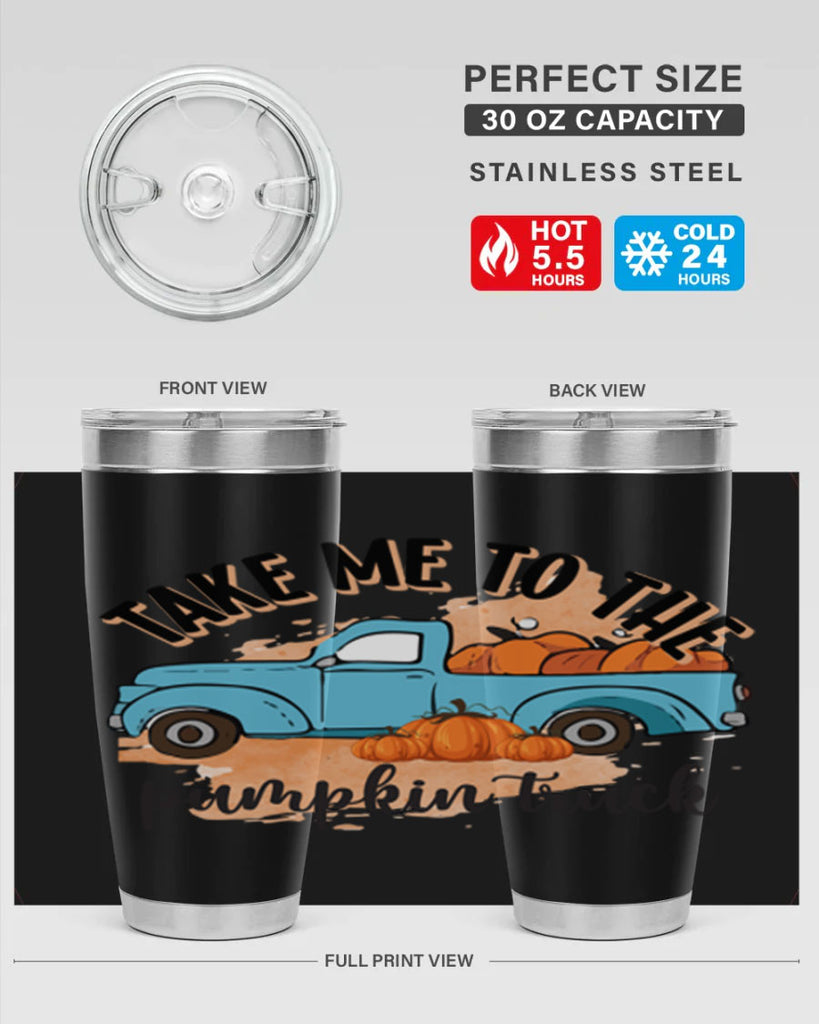 Fall Pumpkin Truck 128#- fall- Tumbler