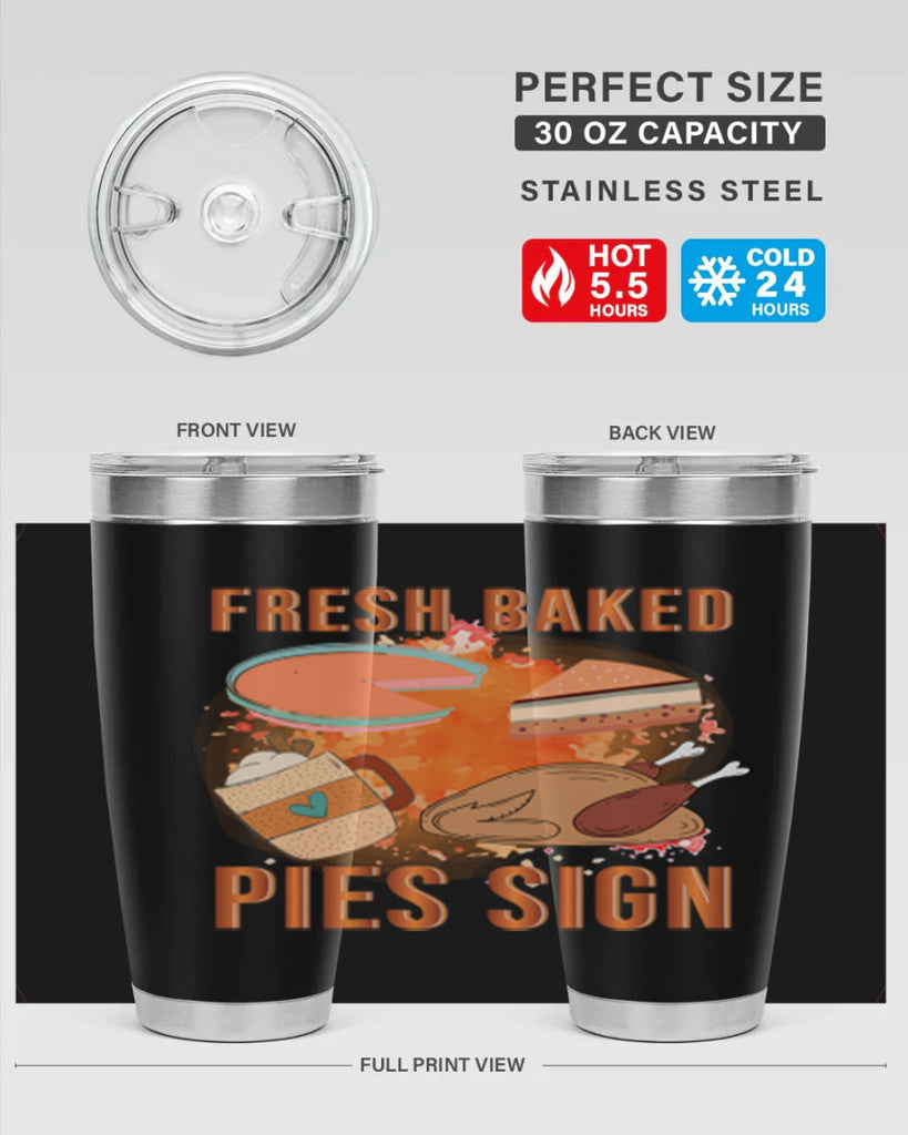 Fresh Baked Pies Sign 187#- fall- Tumbler
