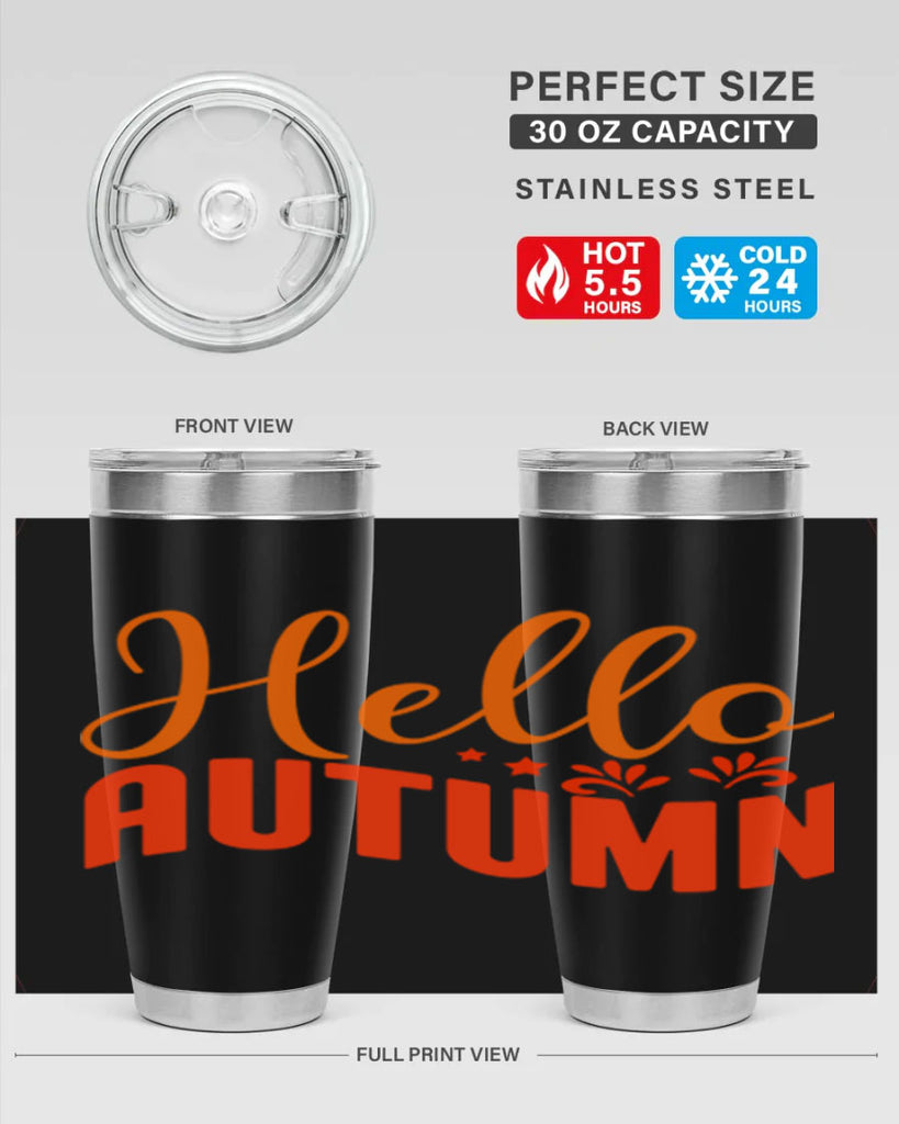Hello Autumn Design 268#- fall- Tumbler