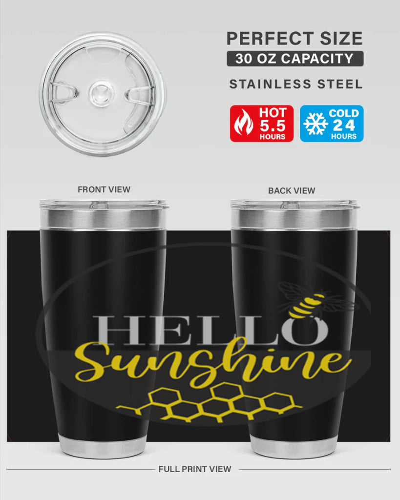 Hello Sunshine and bee216#- spring- Tumbler