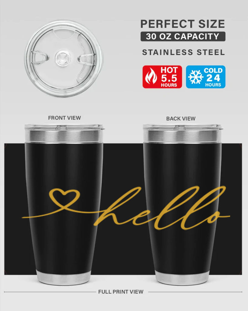 Hello heart183#- spring- Tumbler