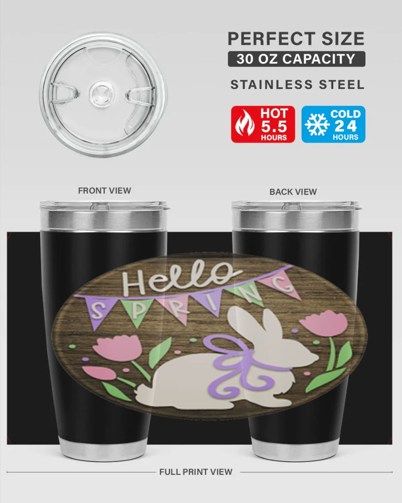 Hello spring bunny Mockup190#- spring- Tumbler
