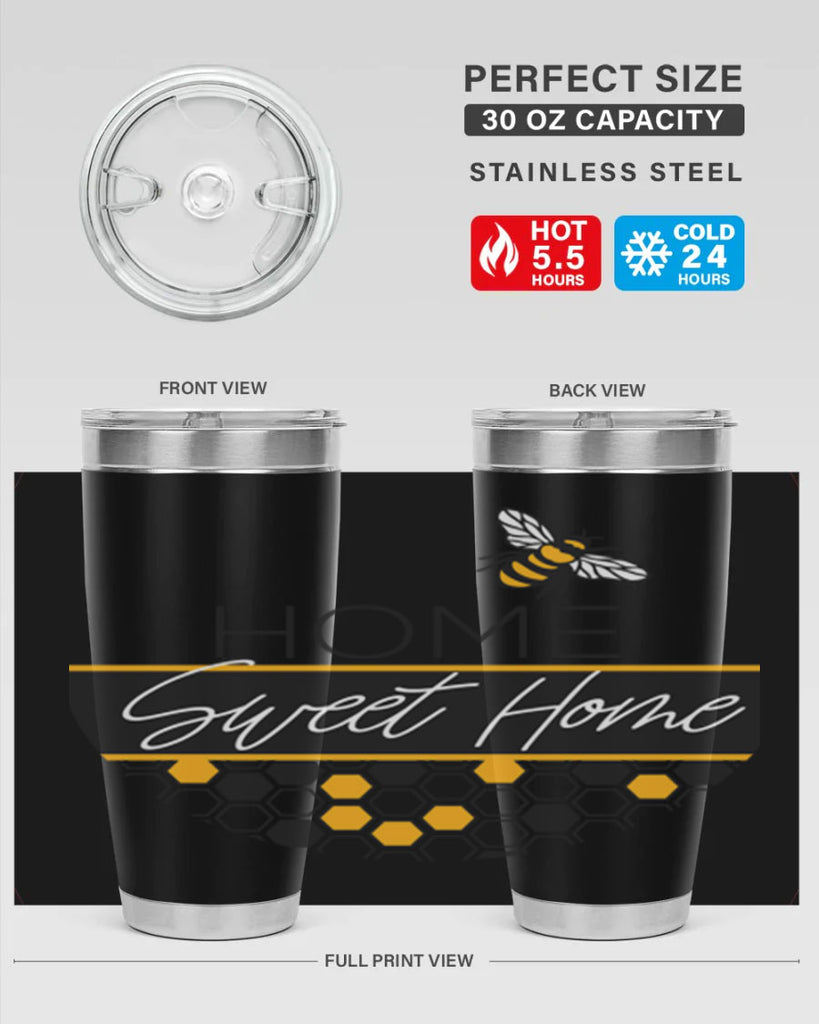 Home Sweet Home Bee and hive pattern243#- spring- Tumbler
