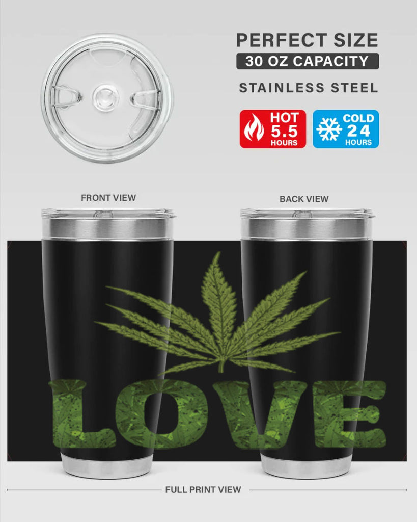Love Sublimation 192#- marijuana- Tumbler