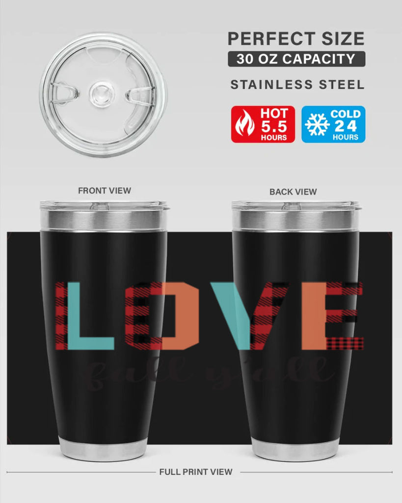 Love fall yall 411#- fall- Tumbler