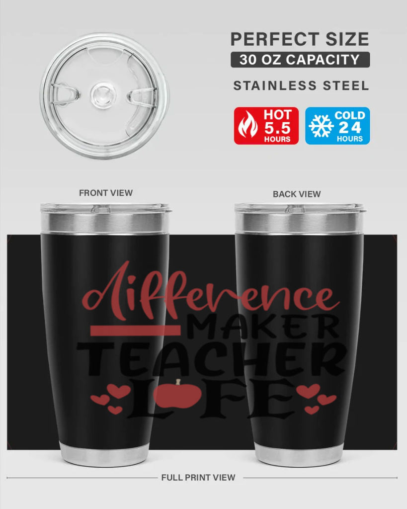 difference maker teacher life Style 184#- teacher- tumbler
