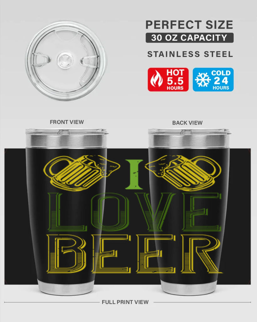 i love beer Style 134#- St Patricks Day- Tumbler