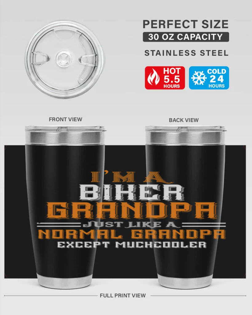 im a biker grandpa just like a normal grandpa except muchcooler 38#- grandpa - papa- Tumbler