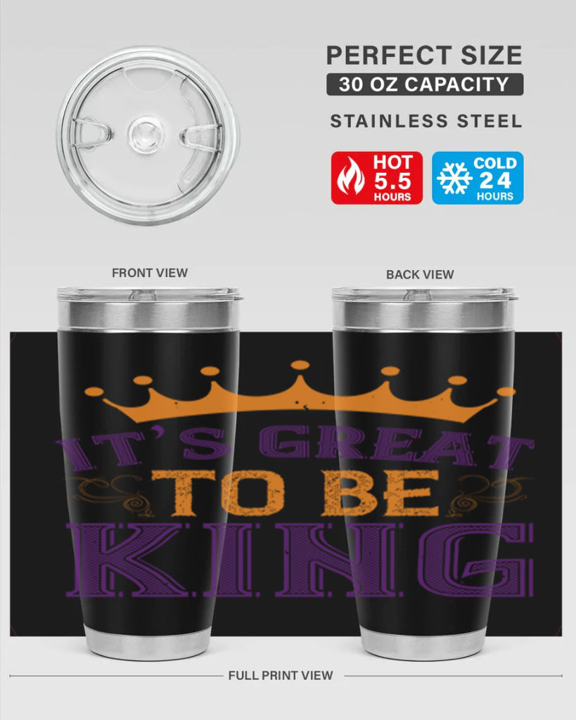 it’s great to be king 61#- mardi gras- Tumbler