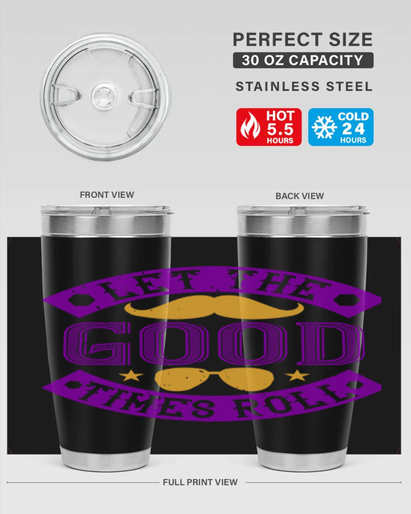 let the good times roll 52#- mardi gras- Tumbler