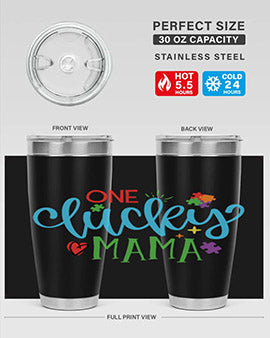 one lucky mama Style 33#- autism- Tumbler
