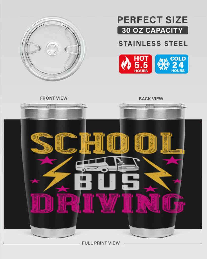 school bus driving Style 17#- bus driver- tumbler