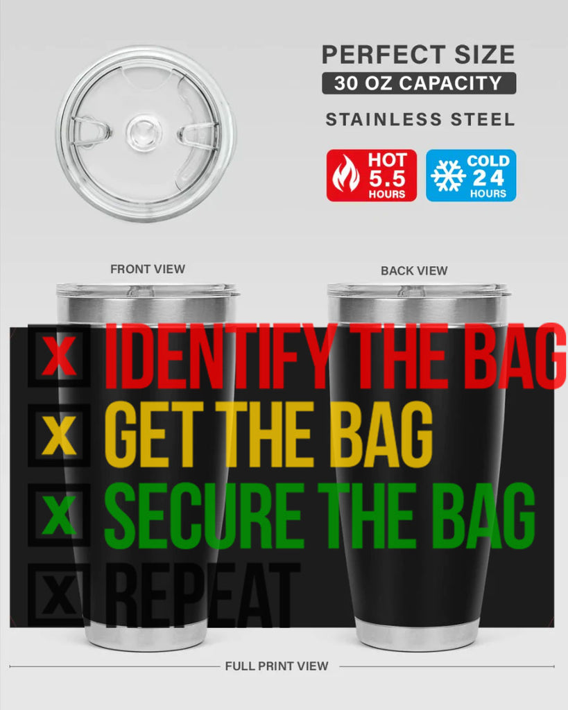 secure the bag 38#- black words phrases- Cotton Tank