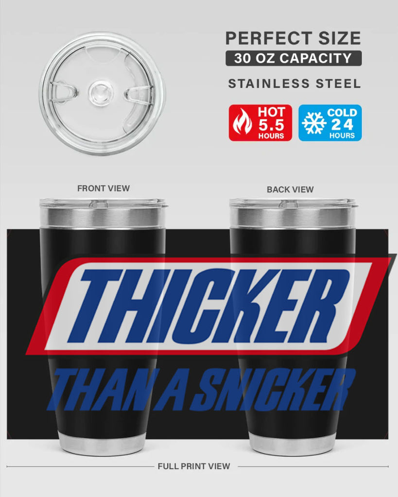 thicker than a snicker 20#- black words phrases- Cotton Tank