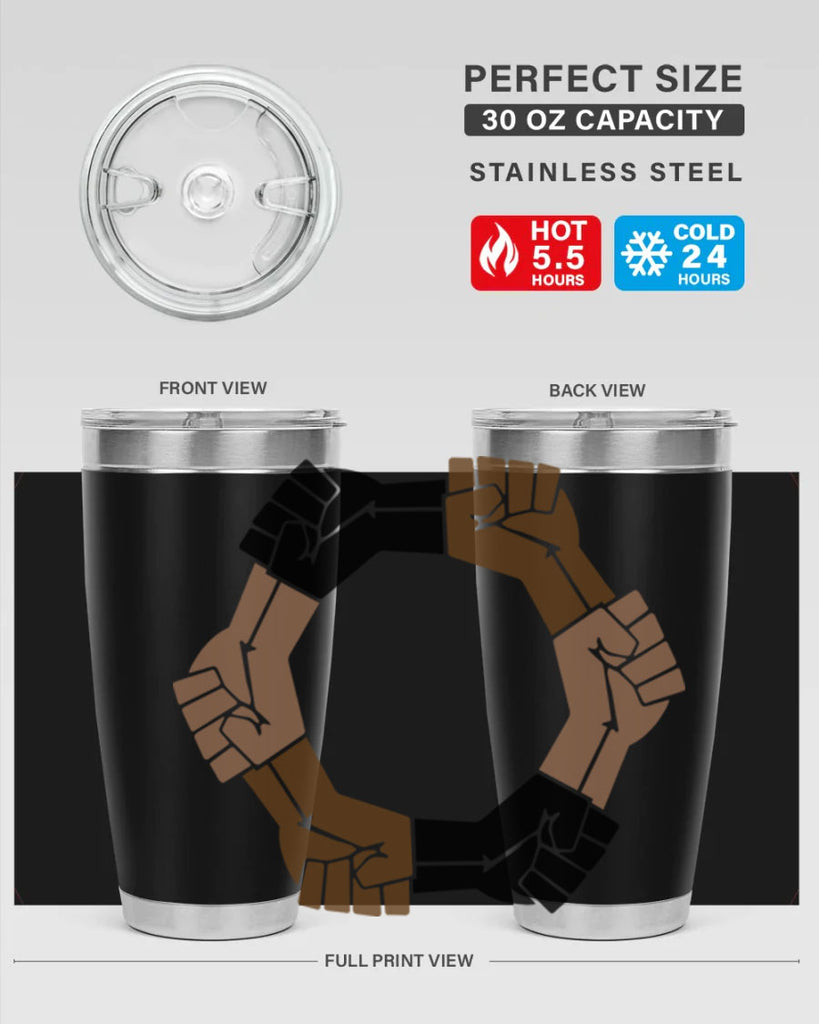 united black power fists 13#- black words phrases- Cotton Tank