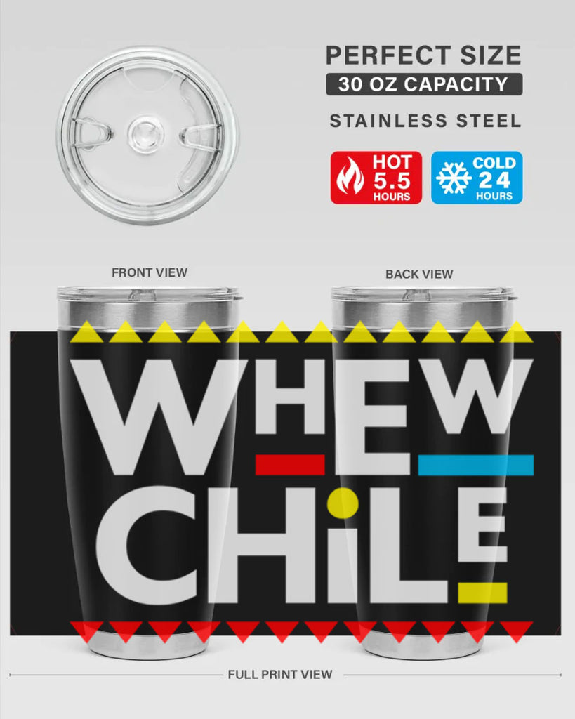 whew chile 11#- black words phrases- Cotton Tank