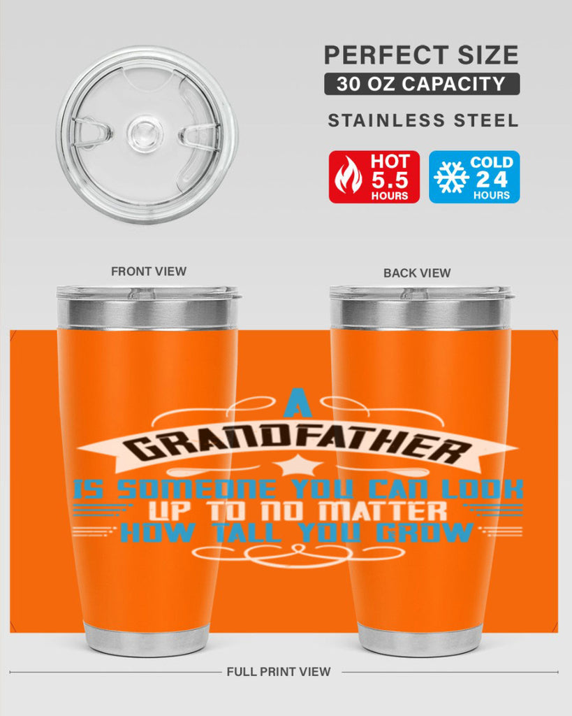 A grandfather is someone you can look up to no matter how tall you gro 72#- grandpa - papa- Tumbler