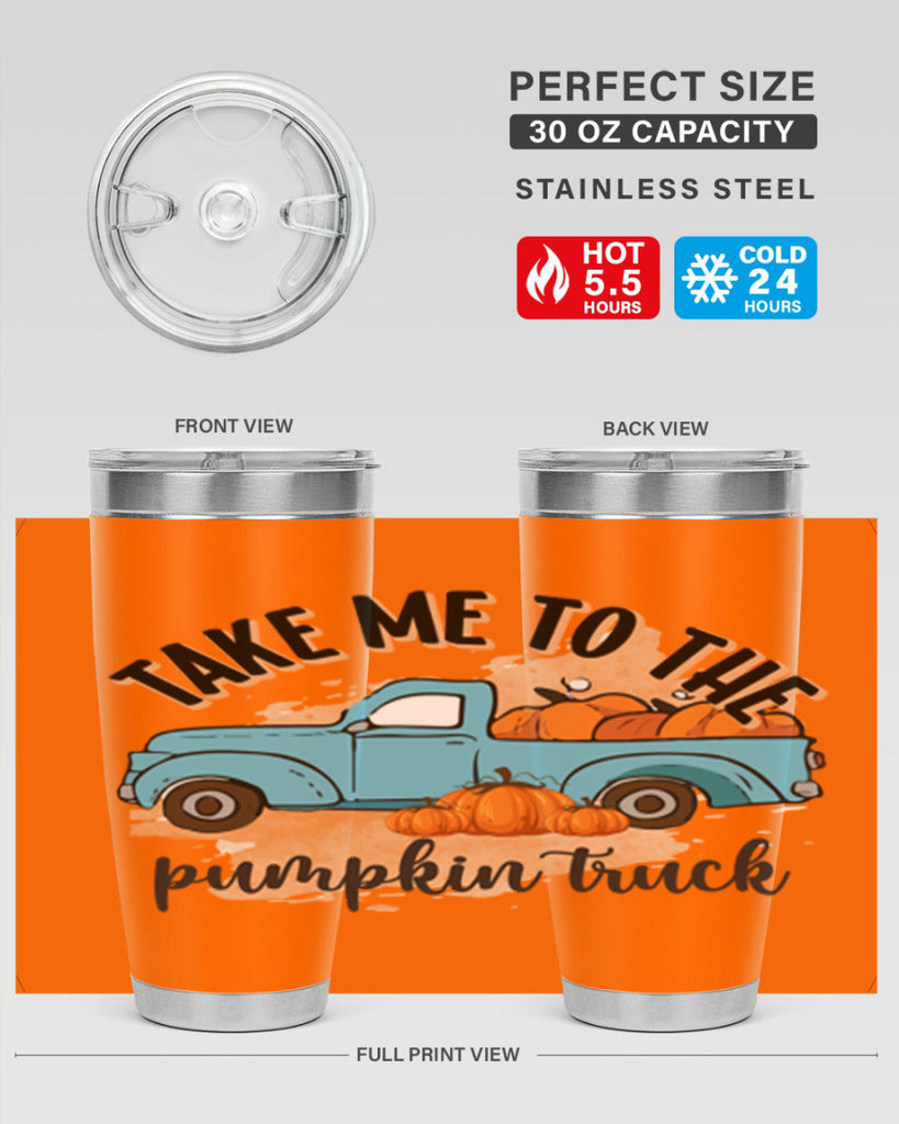 Fall Pumpkin Truck 128#- fall- Tumbler
