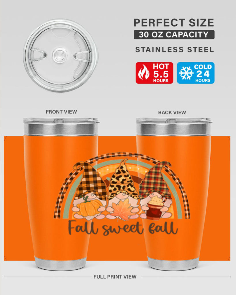 FallSweetFallGnomeRainbow 162#- fall- Tumbler