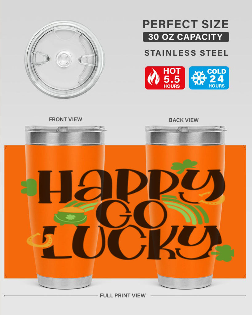 Happy Go Lucky Style 96#- St Patricks Day- Tumbler