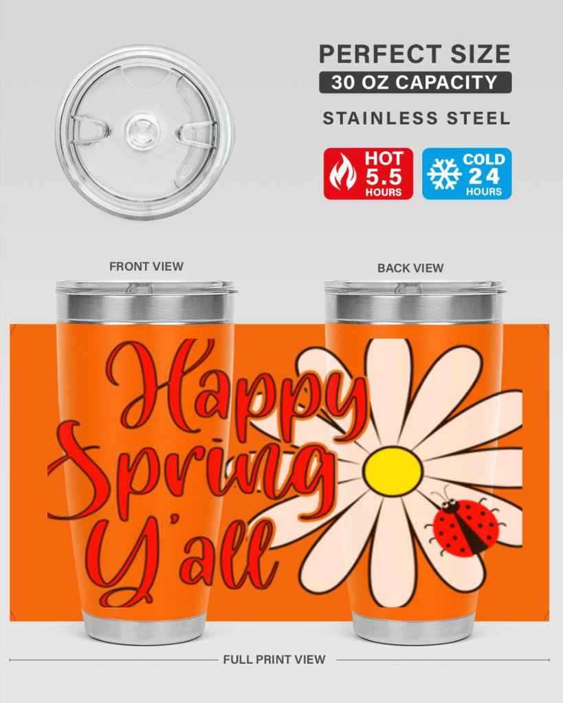 Happy Spring Y'all 161#- spring- Tumbler