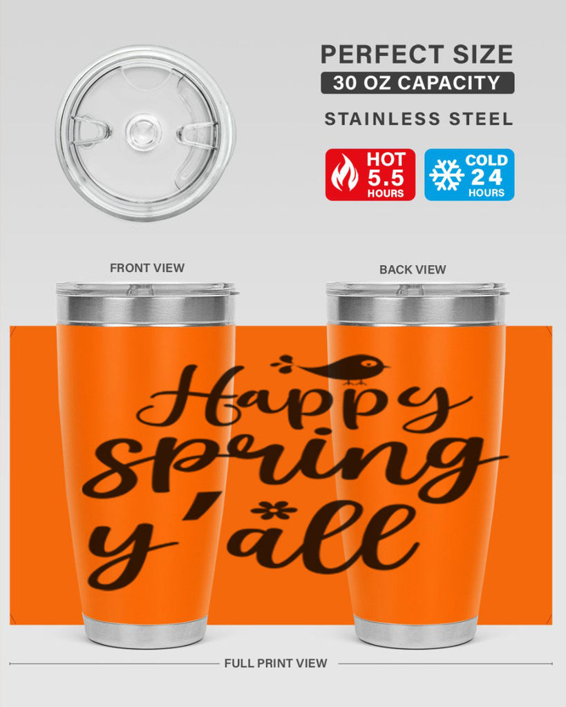 Happy Spring Y'all 167#- spring- Tumbler