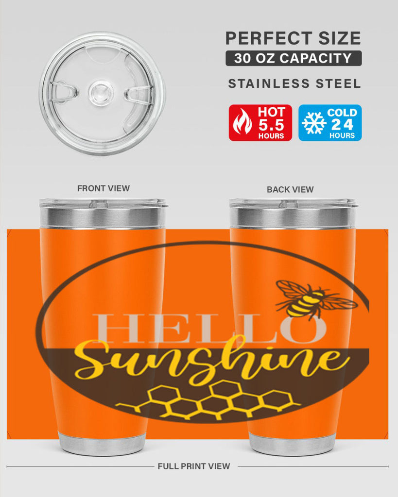 Hello Sunshine and bee216#- spring- Tumbler