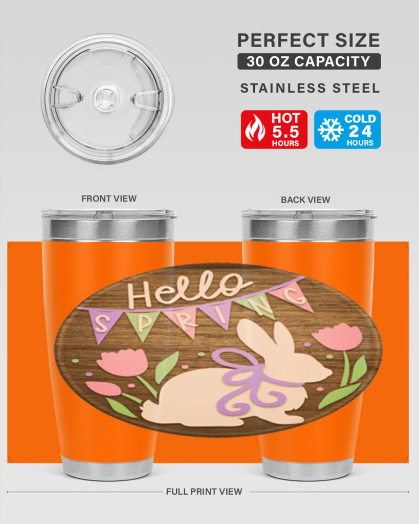 Hello spring bunny Mockup190#- spring- Tumbler