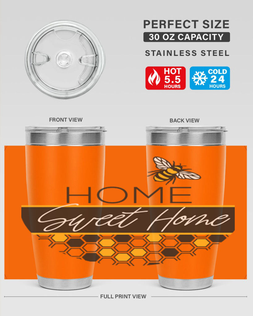Home Sweet Home Bee and hive pattern243#- spring- Tumbler