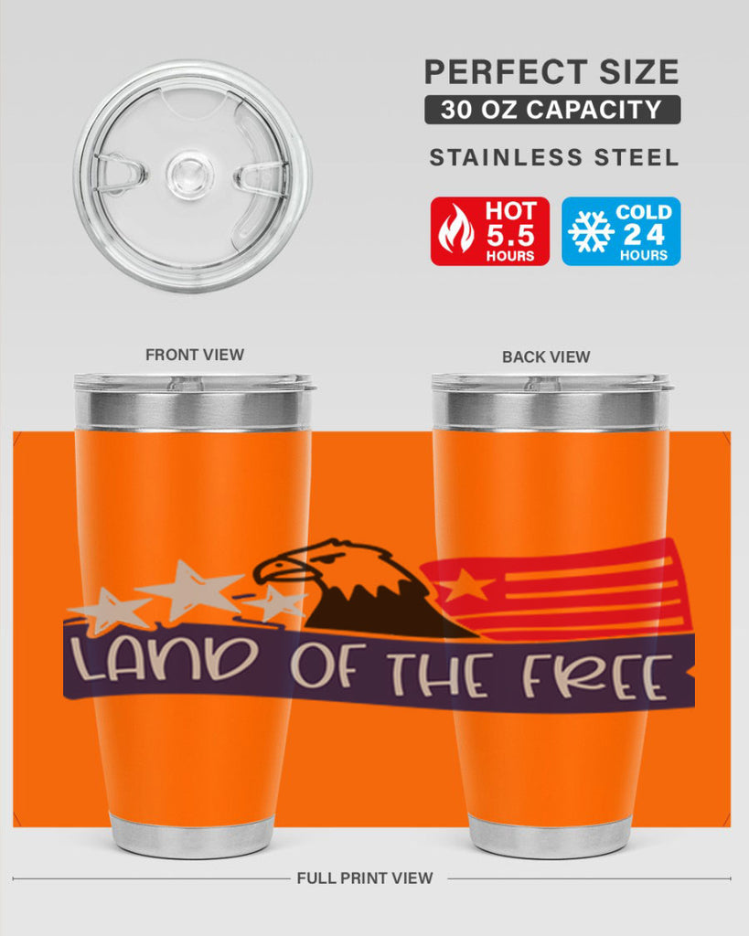 Land Of The Free Style 157#- Fourt Of July- Tumbler