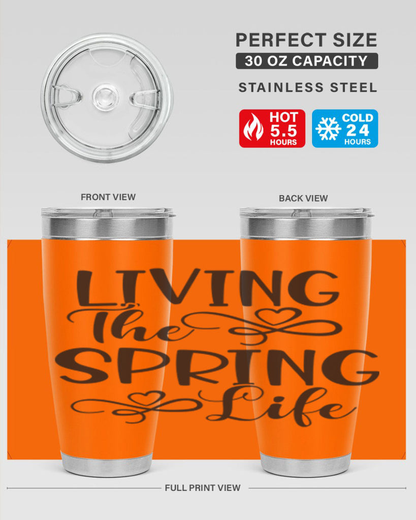Living the spring life323#- spring- Tumbler