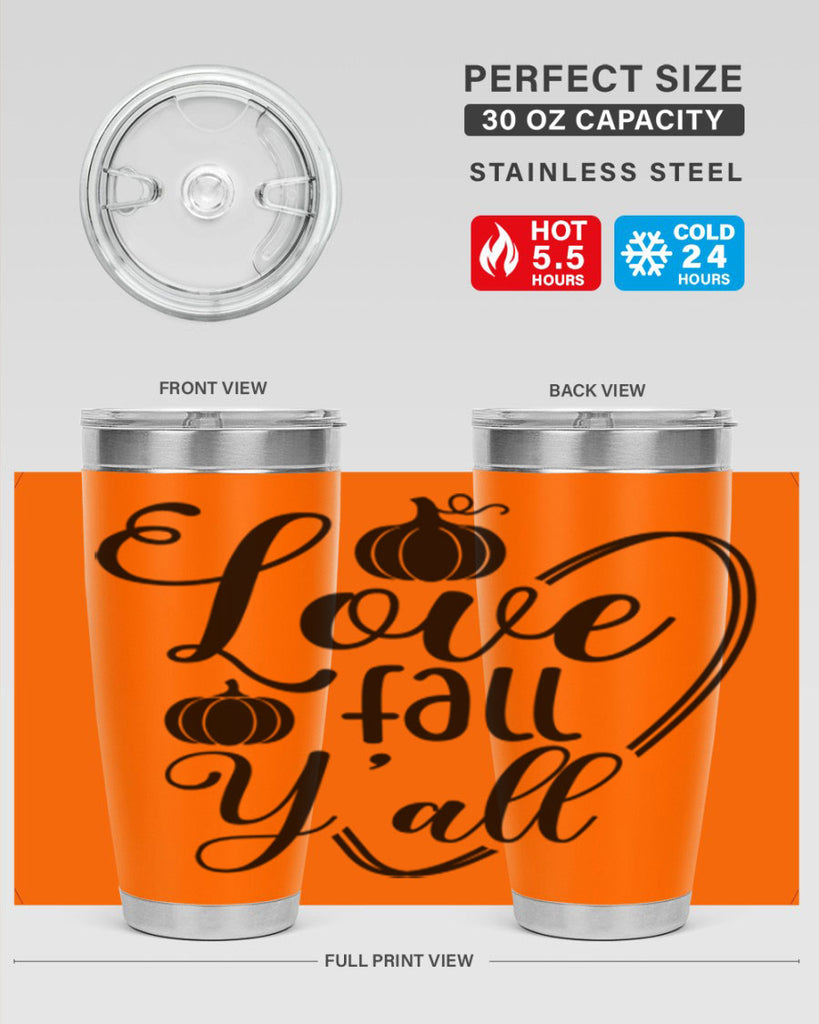 Love Fall Yall 412#- fall- Tumbler