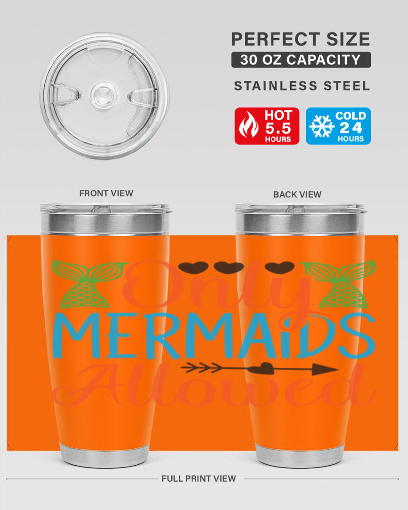 Only Mermaids Allowed 531#- mermaid- Tumbler