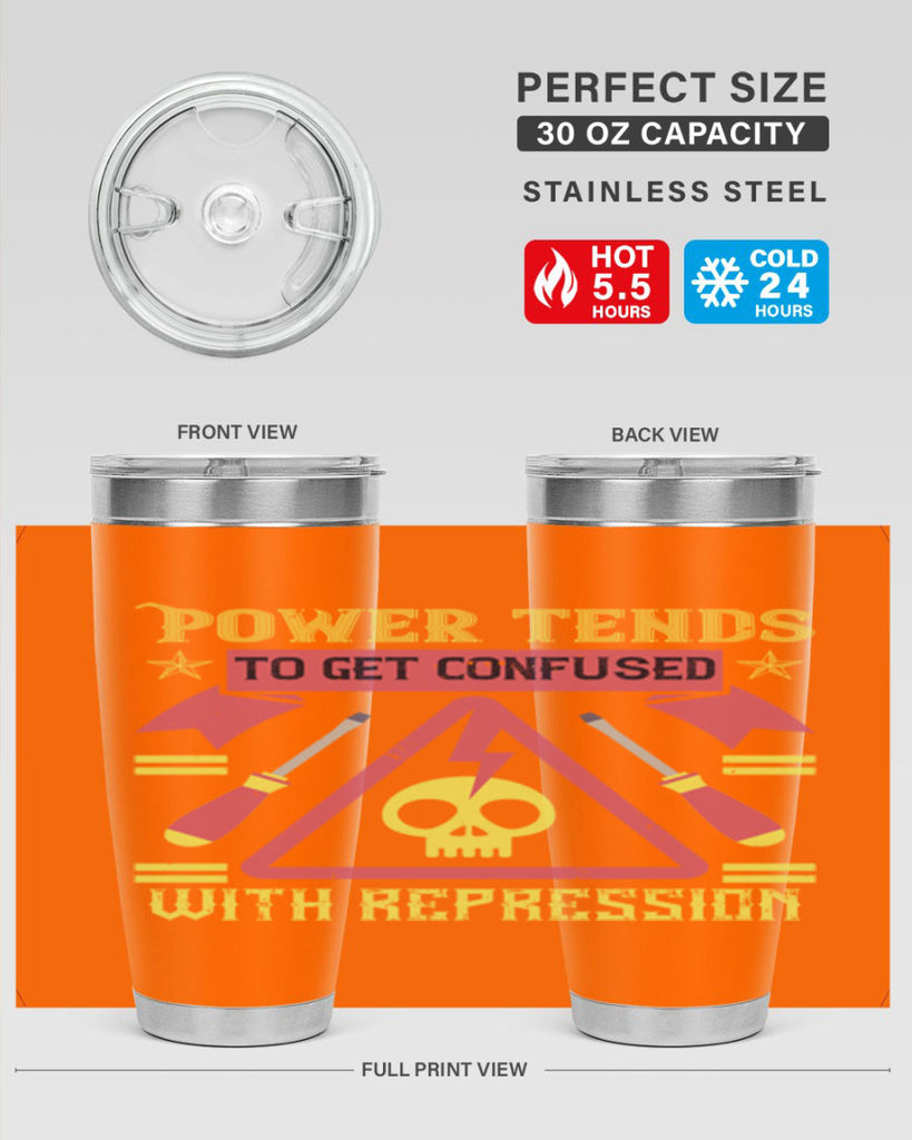 Power tends to get confused with repression Style 17#- electrician- tumbler