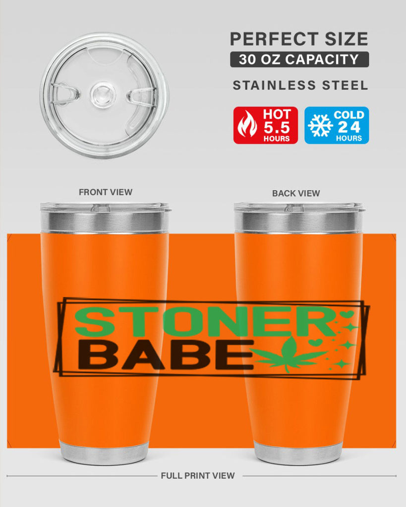 Stoner Babe 258#- marijuana- Tumbler