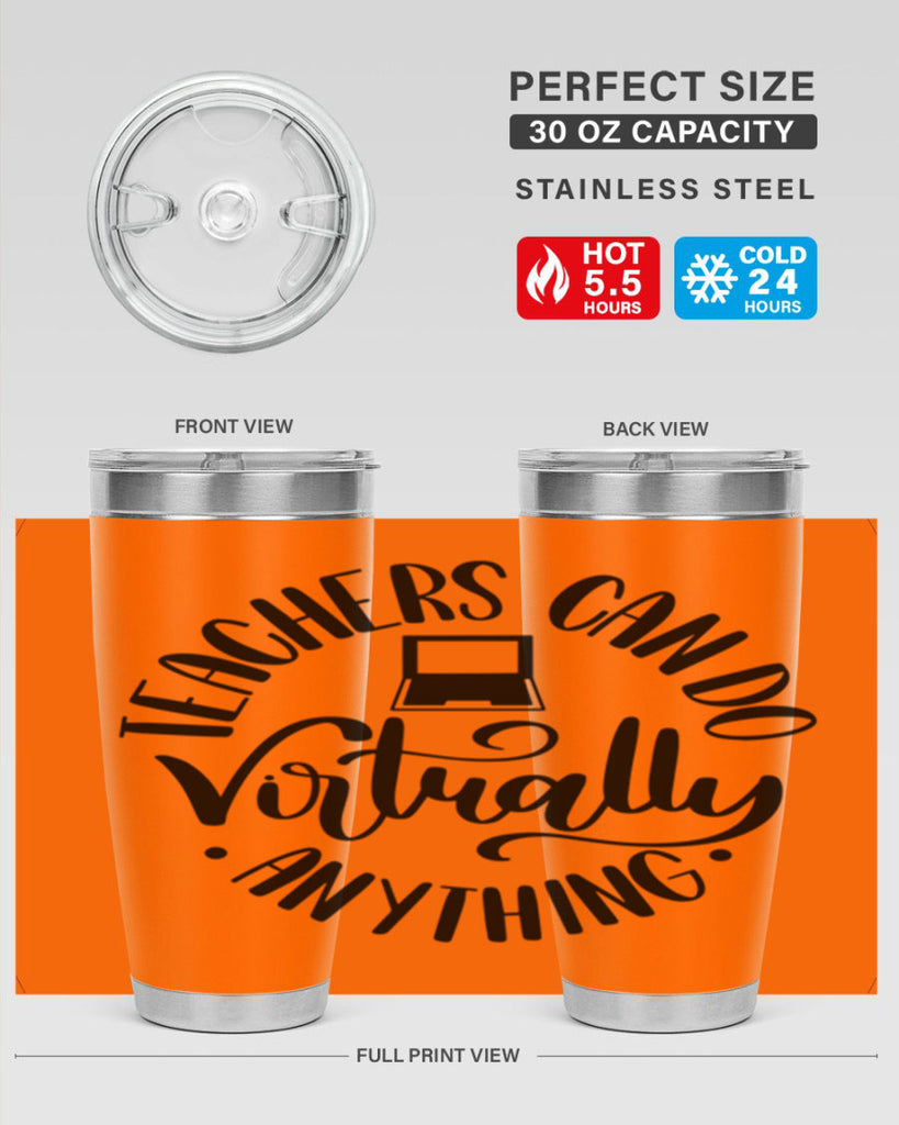 Teachers Can Do Anything Virtually Style 46#- teacher- tumbler