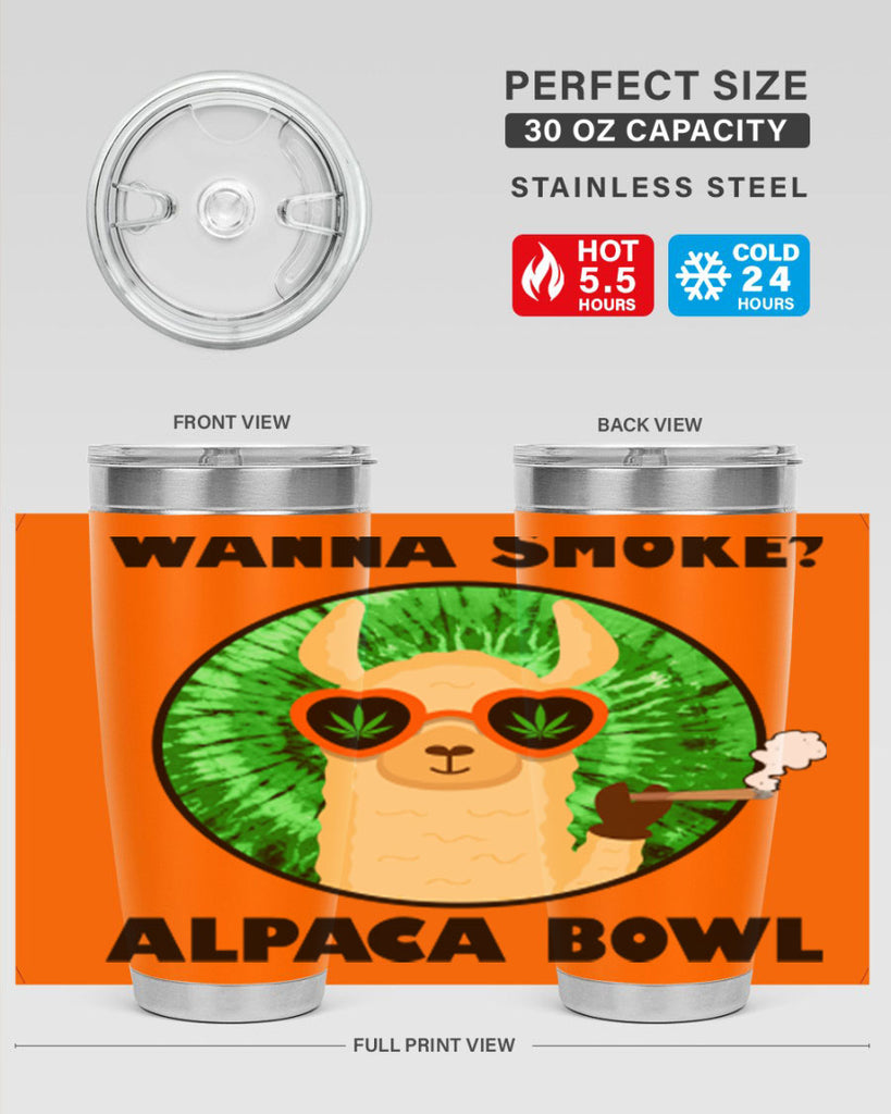 Wanna Smoke Alpaca Bowl 276#- marijuana- Tumbler