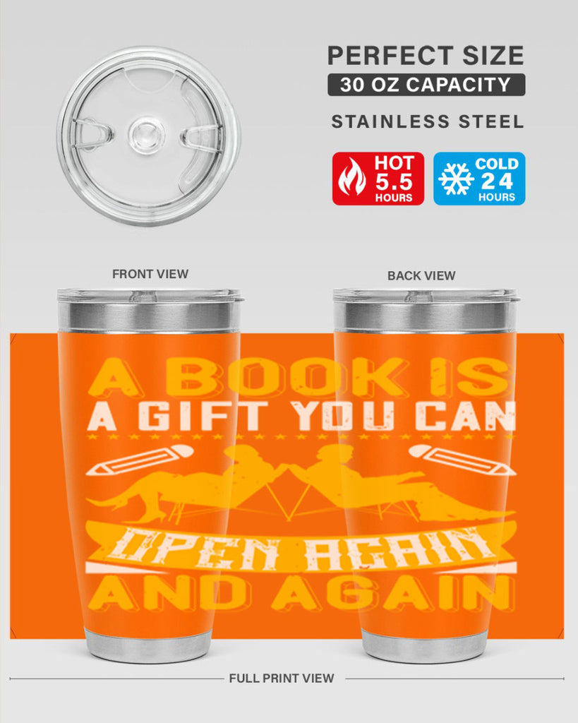 a book is a gift you can open again and again 80#- reading- Tumbler