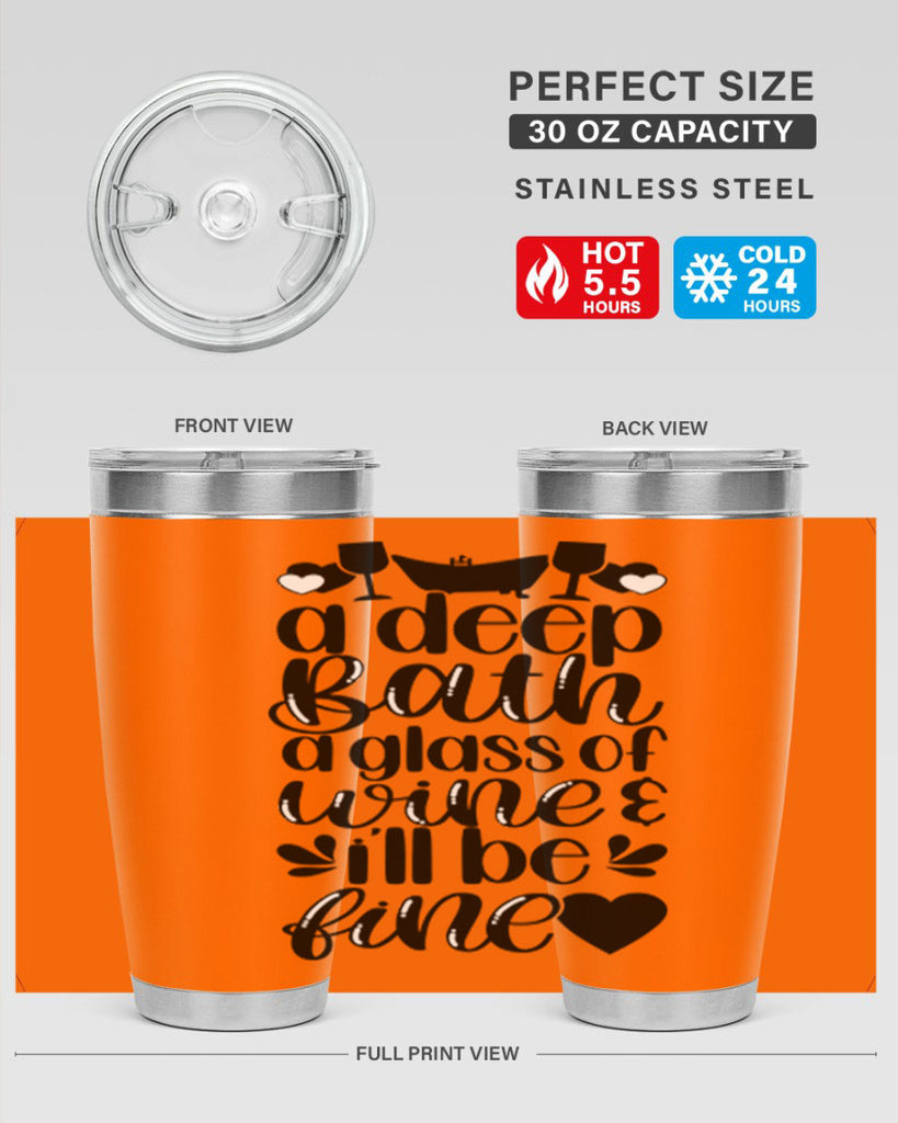 a deep bath a glass 48#- bathroom- Tumbler