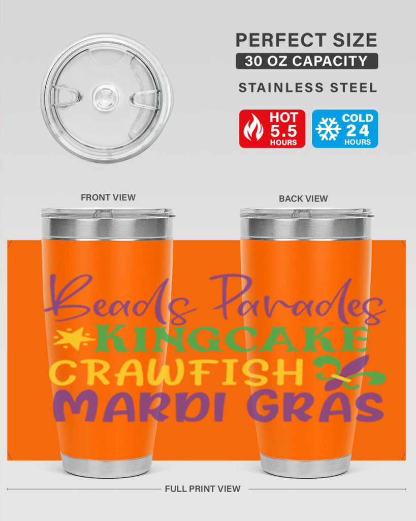 beads parades kingcake crawfish mardi gras 85#- mardi gras- Tumbler