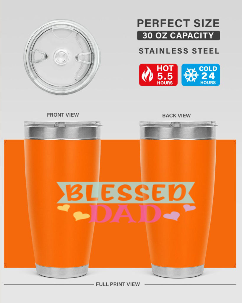 blessed dad 37#- dad- Tumbler
