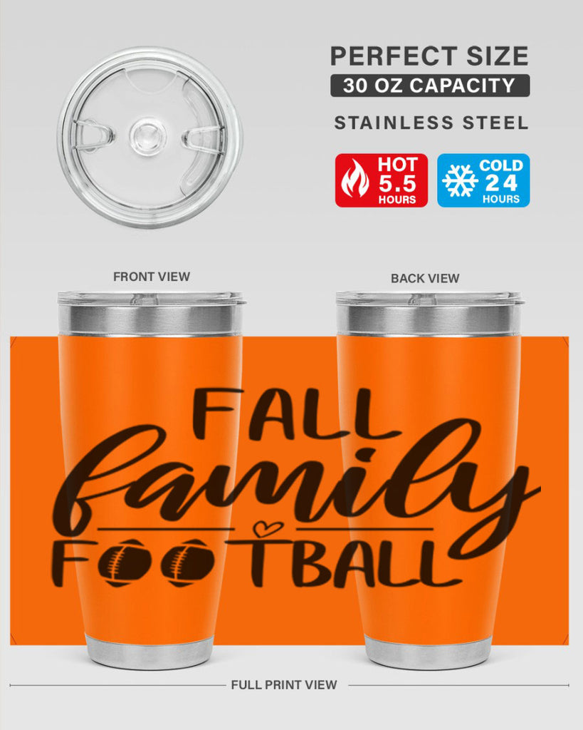 fall family football 100#- fall- Tumbler