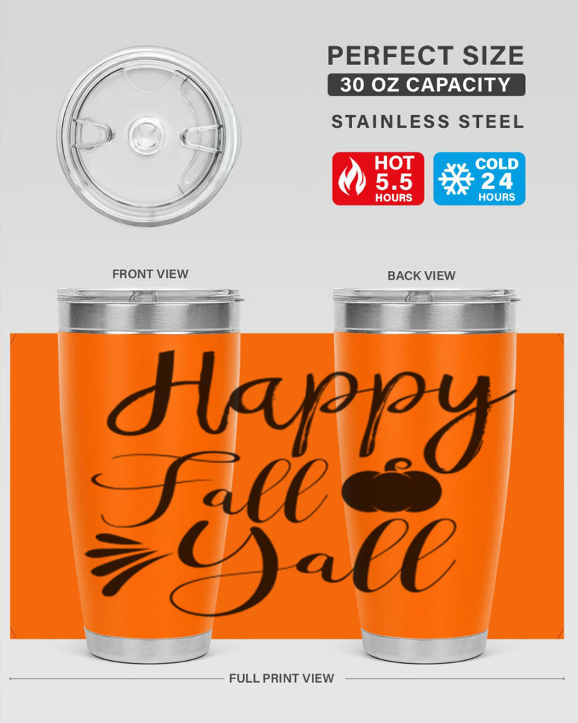happy fall yall 231#- fall- Tumbler