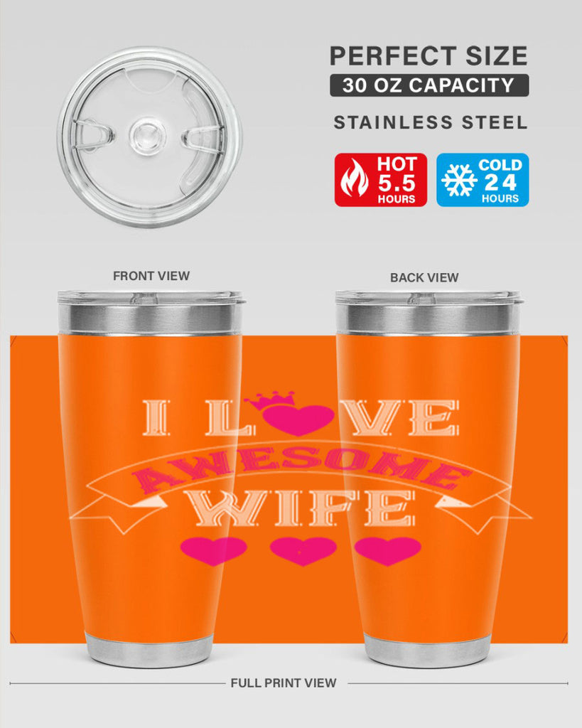 i love awesome wife 57#- valentines day- Tumbler