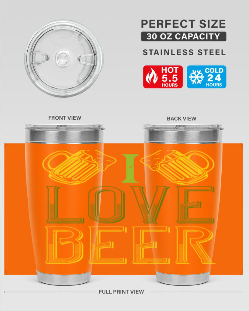 i love beer Style 134#- St Patricks Day- Tumbler
