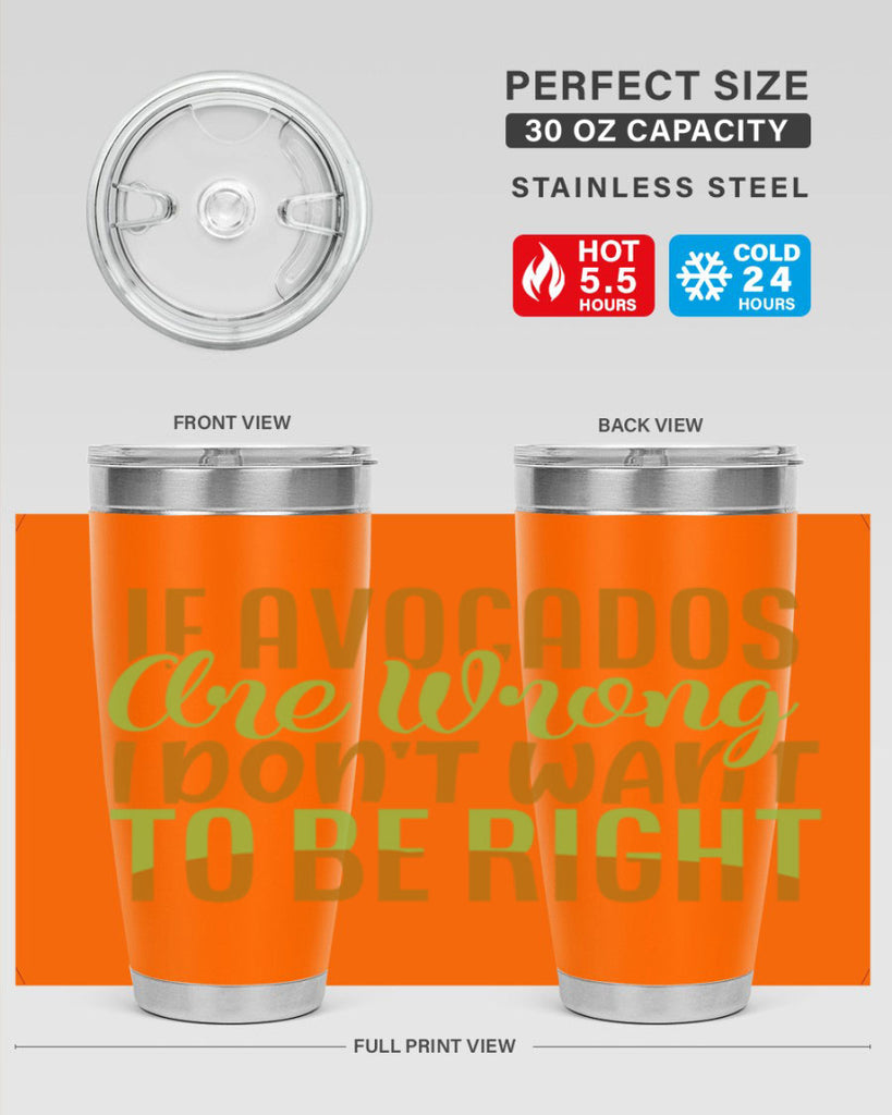 if avocados are wrong i dont want to be right 6#- avocado- Tumbler