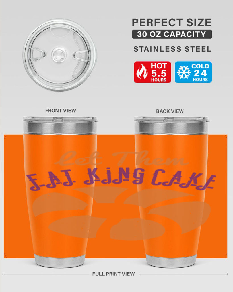 let them eat king cake 50#- mardi gras- Tumbler