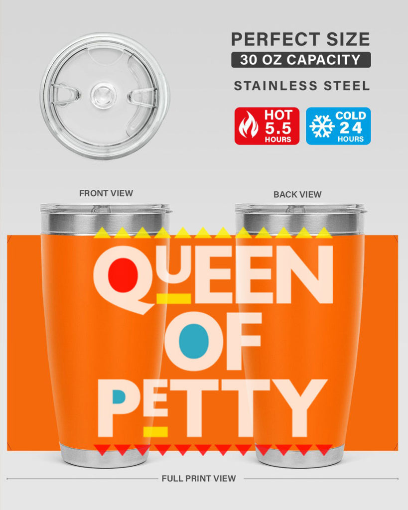 queen ofpetty 48#- black words phrases- Cotton Tank